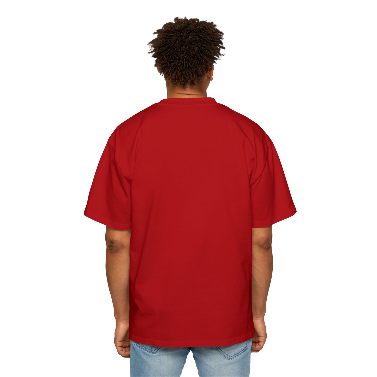 TEST US Men's Oversized White Tee — Classic Heavyweight Boxy T-Shirt