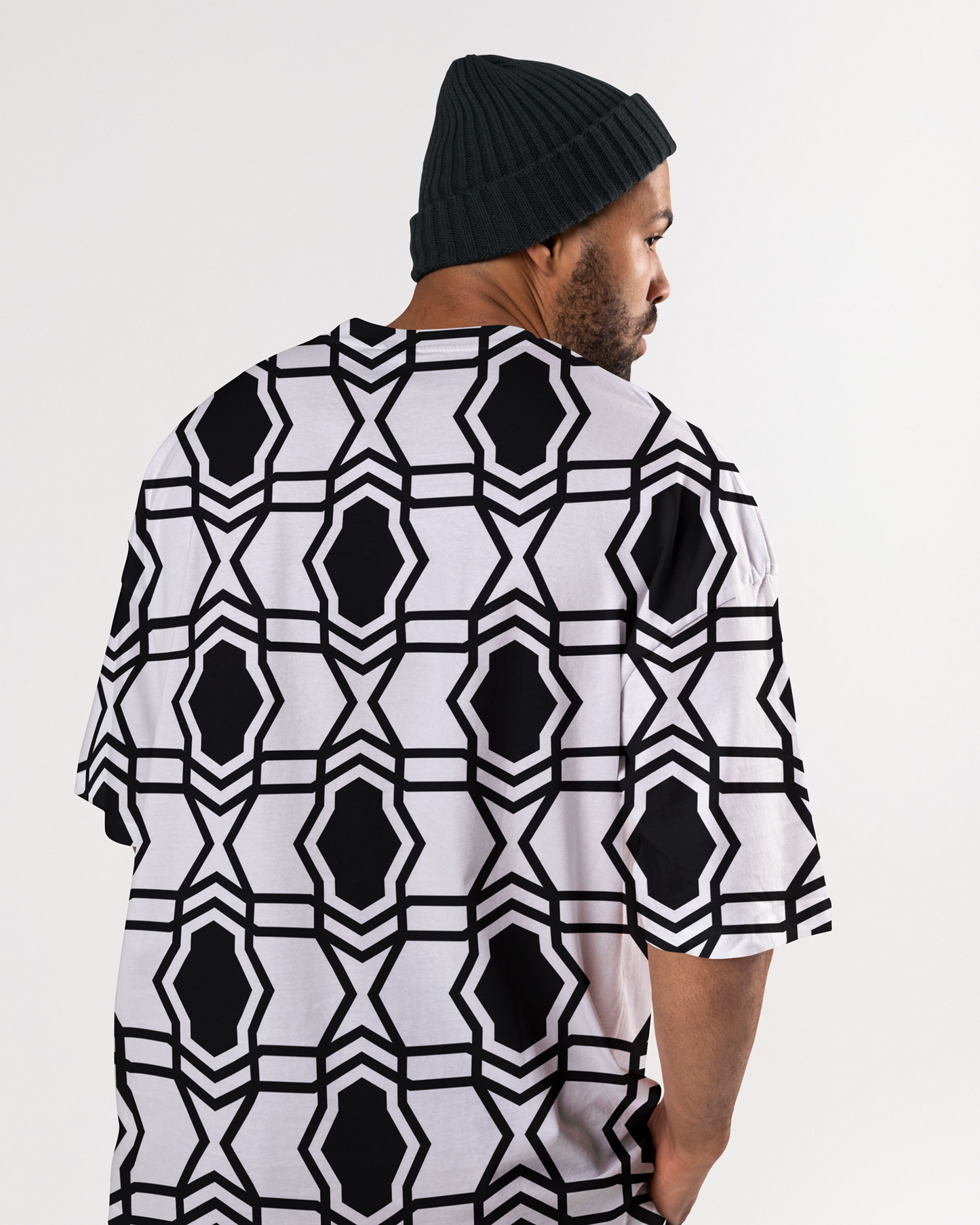 Blexee Mens All Over Printed Oversized T-shirt