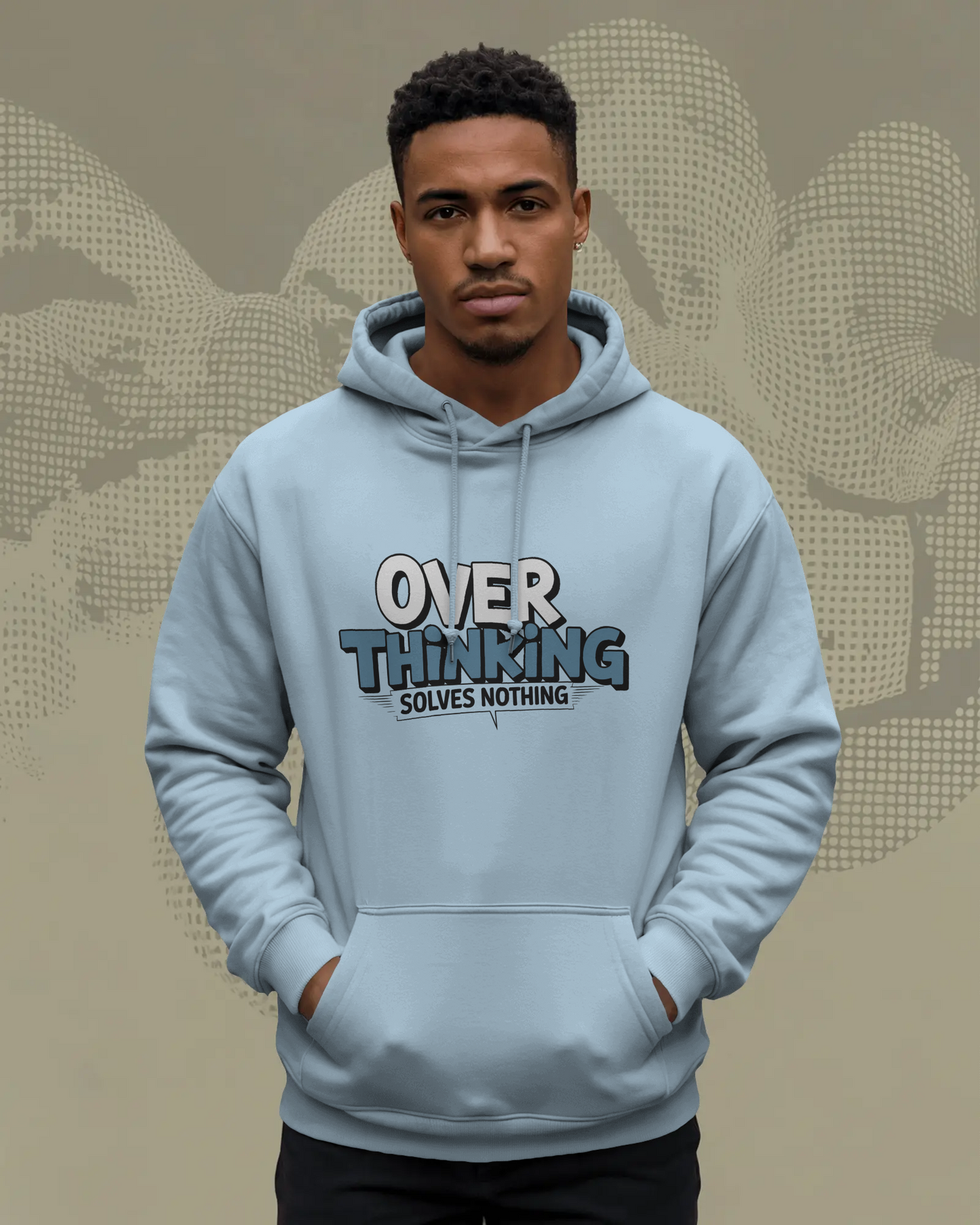 Blexee Men’s Over Thinking Solves Nothing Hoodie
