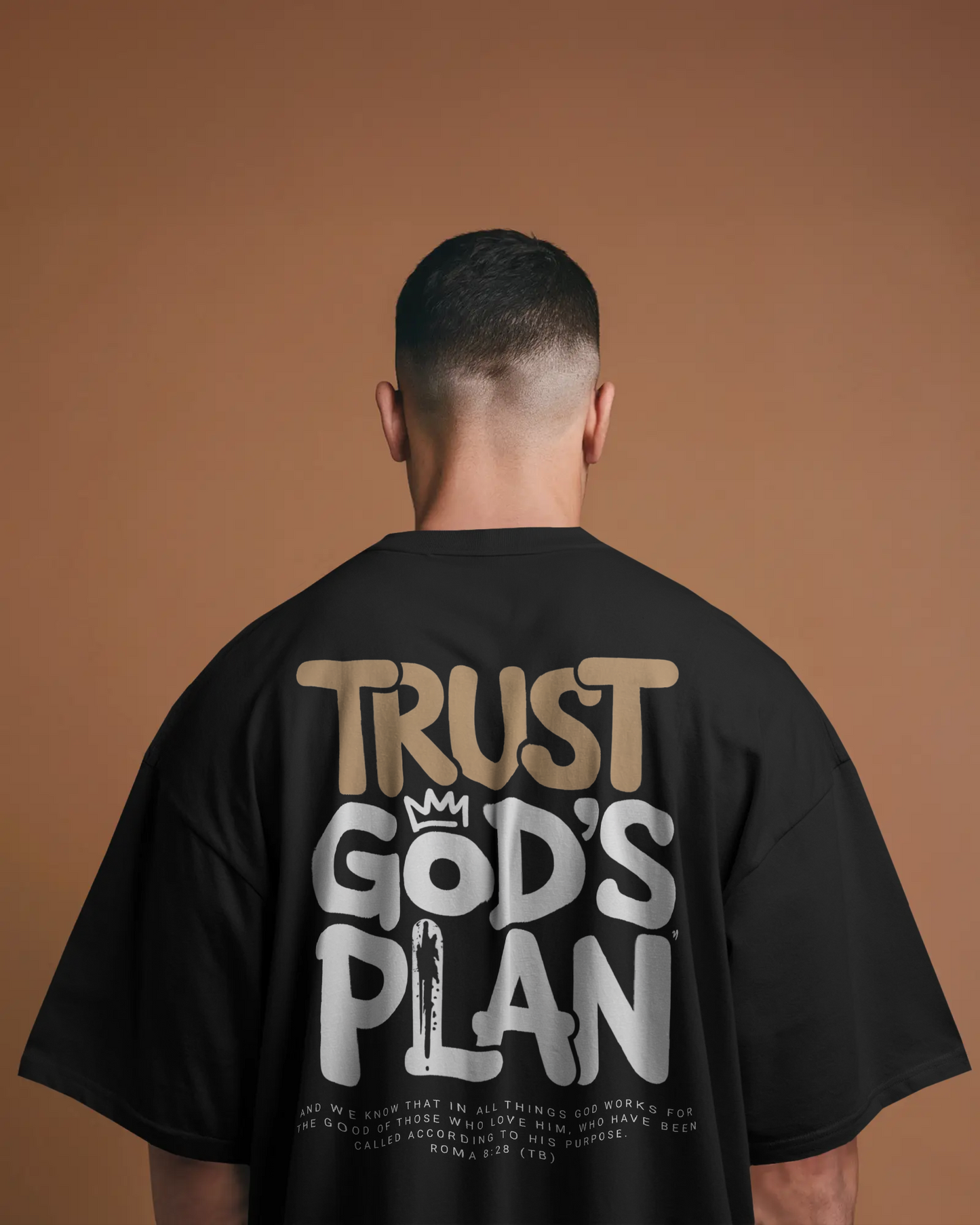Blexee Mens Trust Gods Plan Oversized T-Shirt