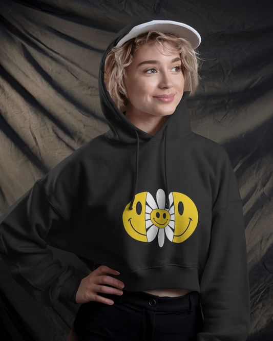 Blexee Women’s Smile Always Cropped Hoodie