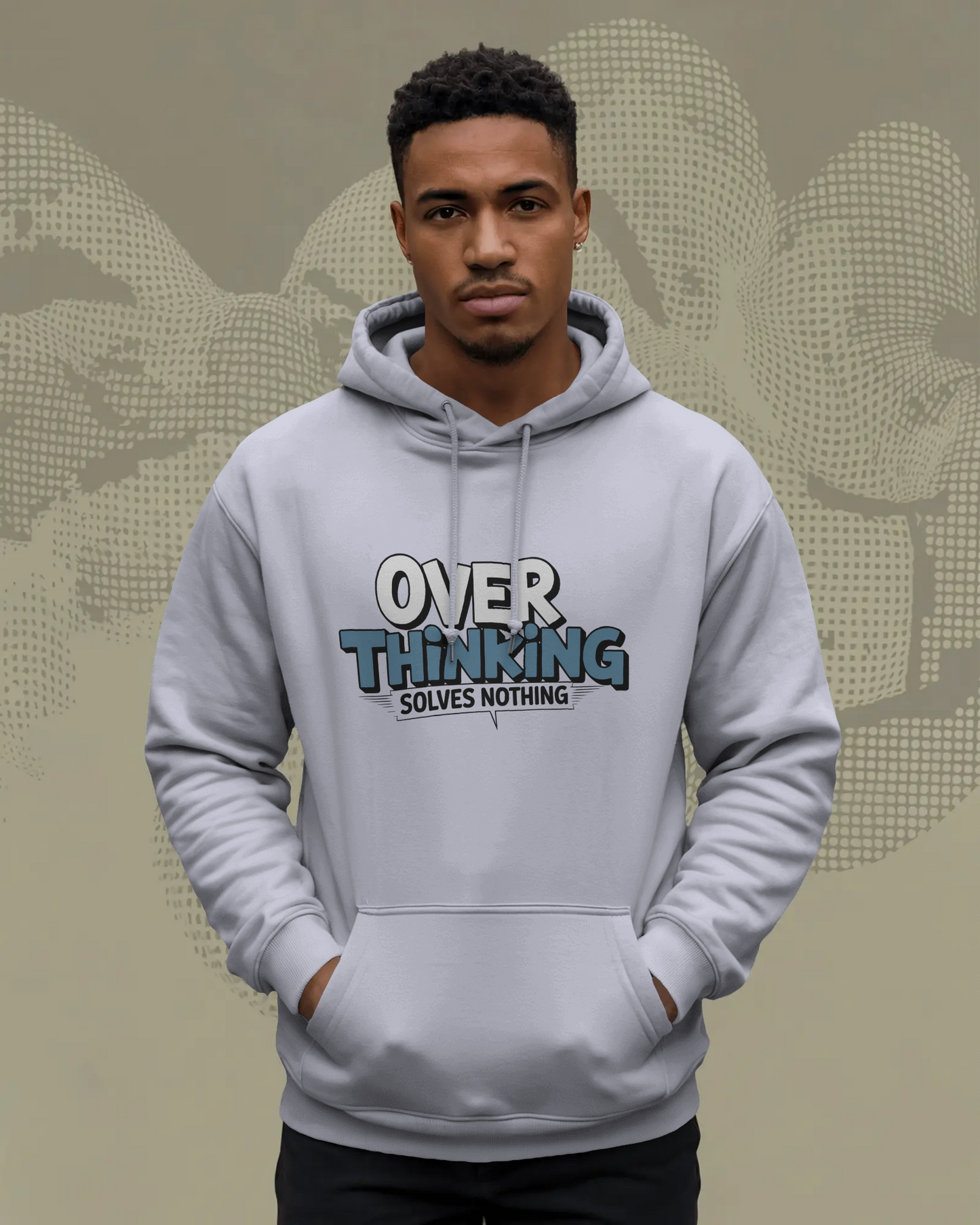 Blexee Men’s Over Thinking Solves Nothing Hoodie