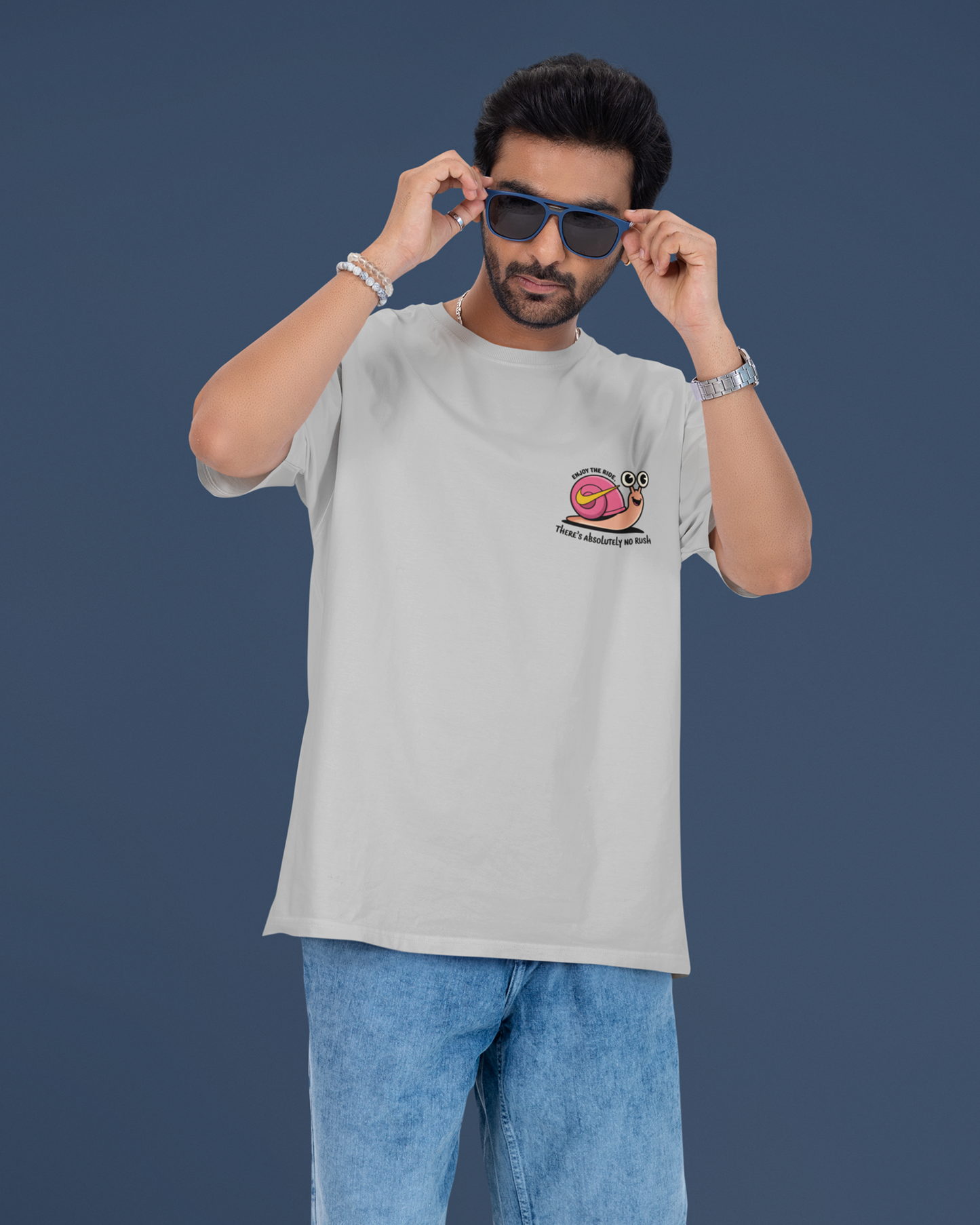 Blexee Mens Move at Your Own Pace Oversized T-Shirt