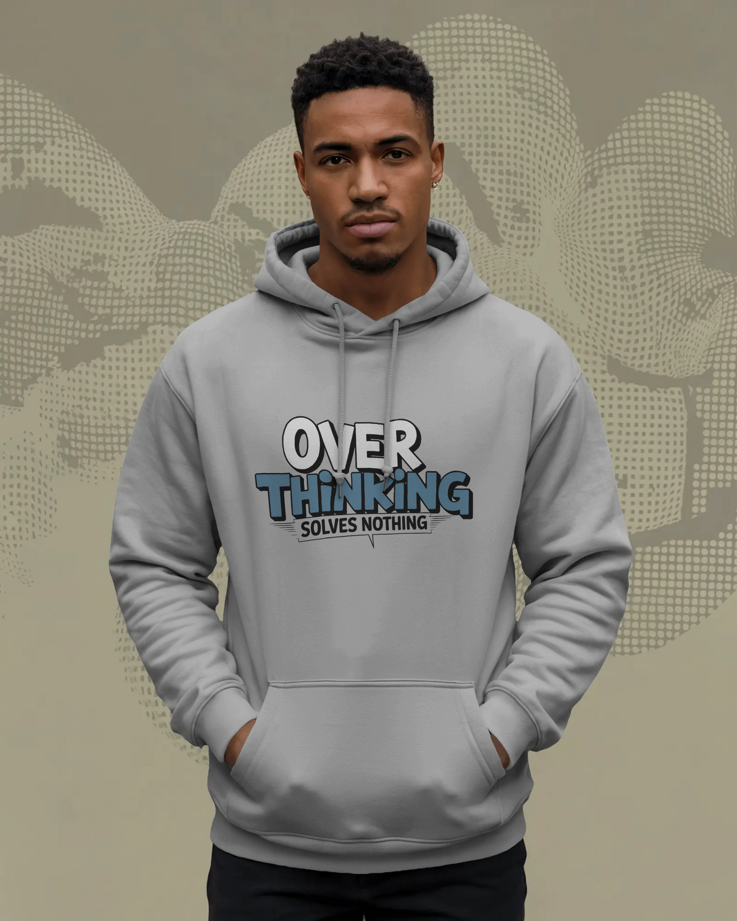 Blexee Men’s Over Thinking Solves Nothing Hoodie