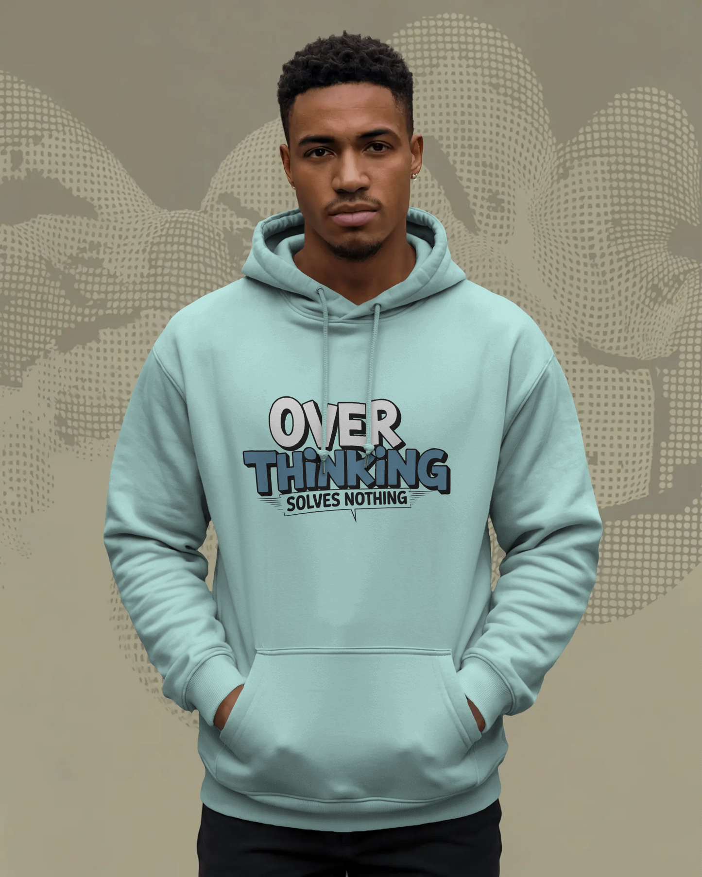 Blexee Men’s Over Thinking Solves Nothing Hoodie
