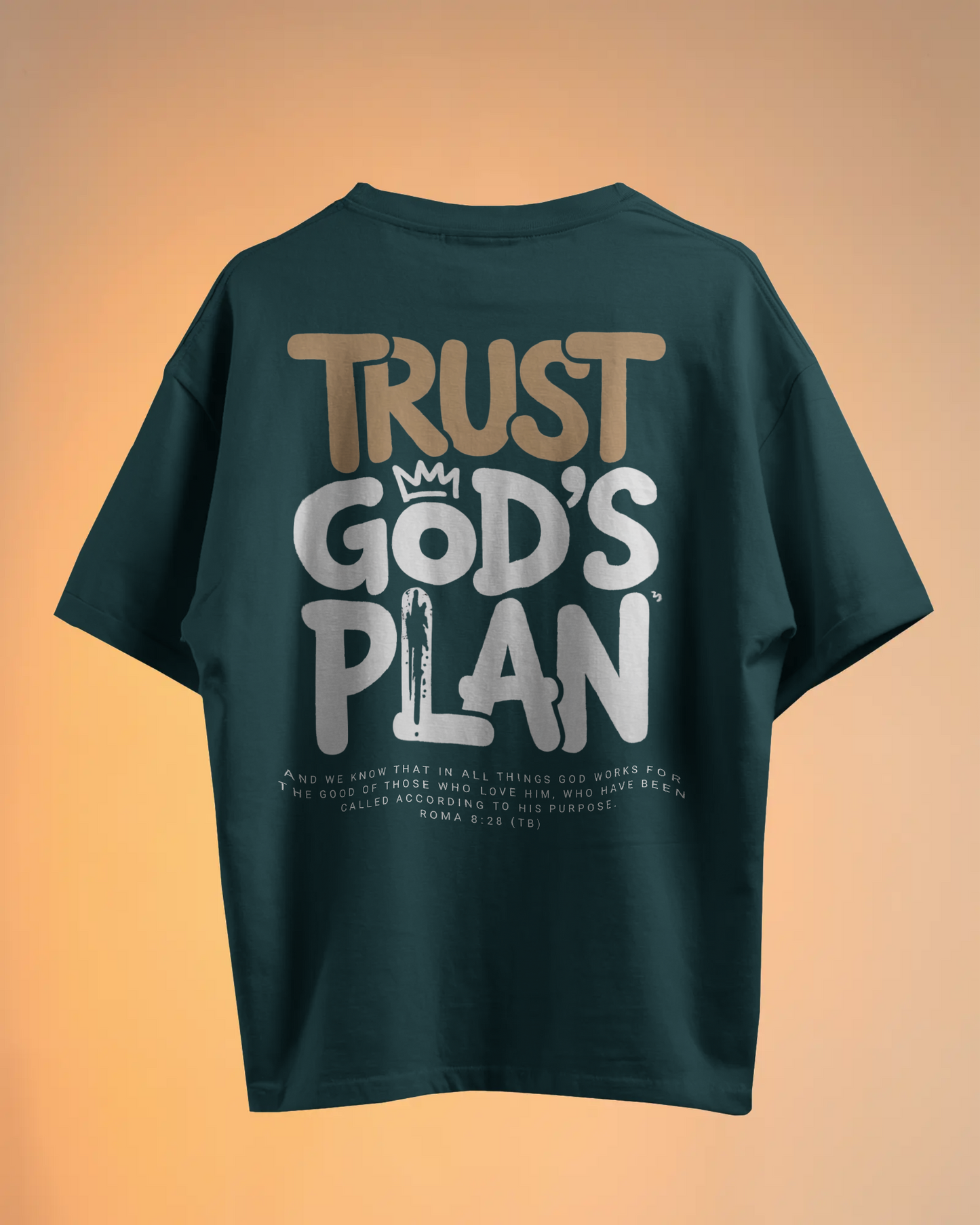 Blexee Mens Trust Gods Plan Oversized T-Shirt