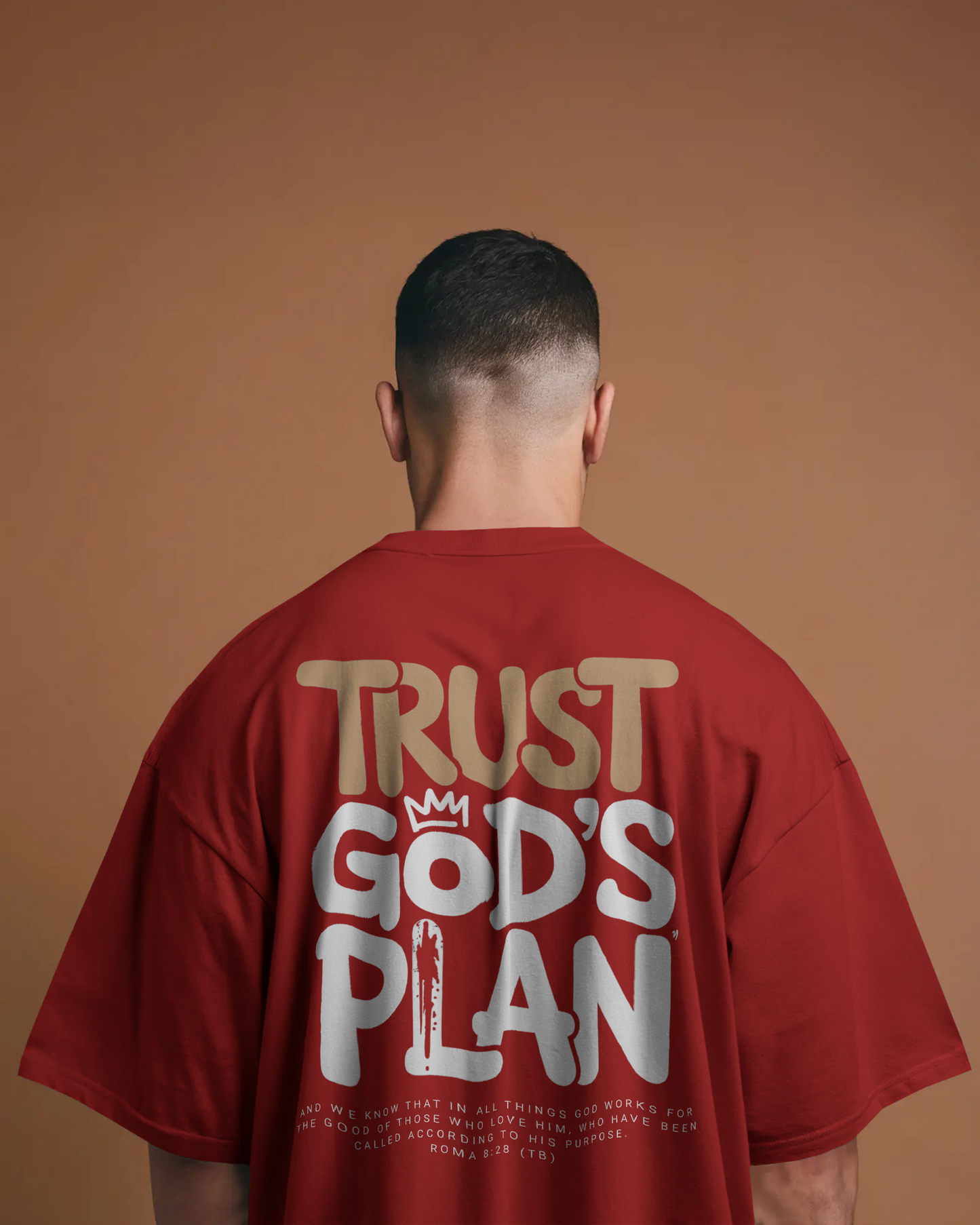 Blexee Mens Trust Gods Plan Oversized T-Shirt