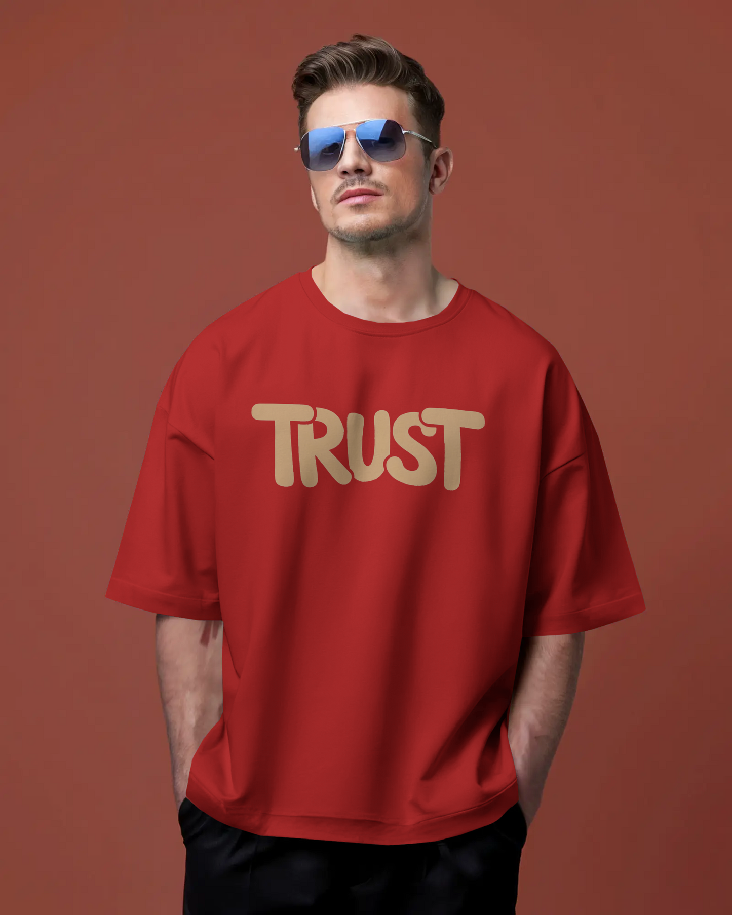 Blexee Mens Trust Gods Plan Oversized T-Shirt