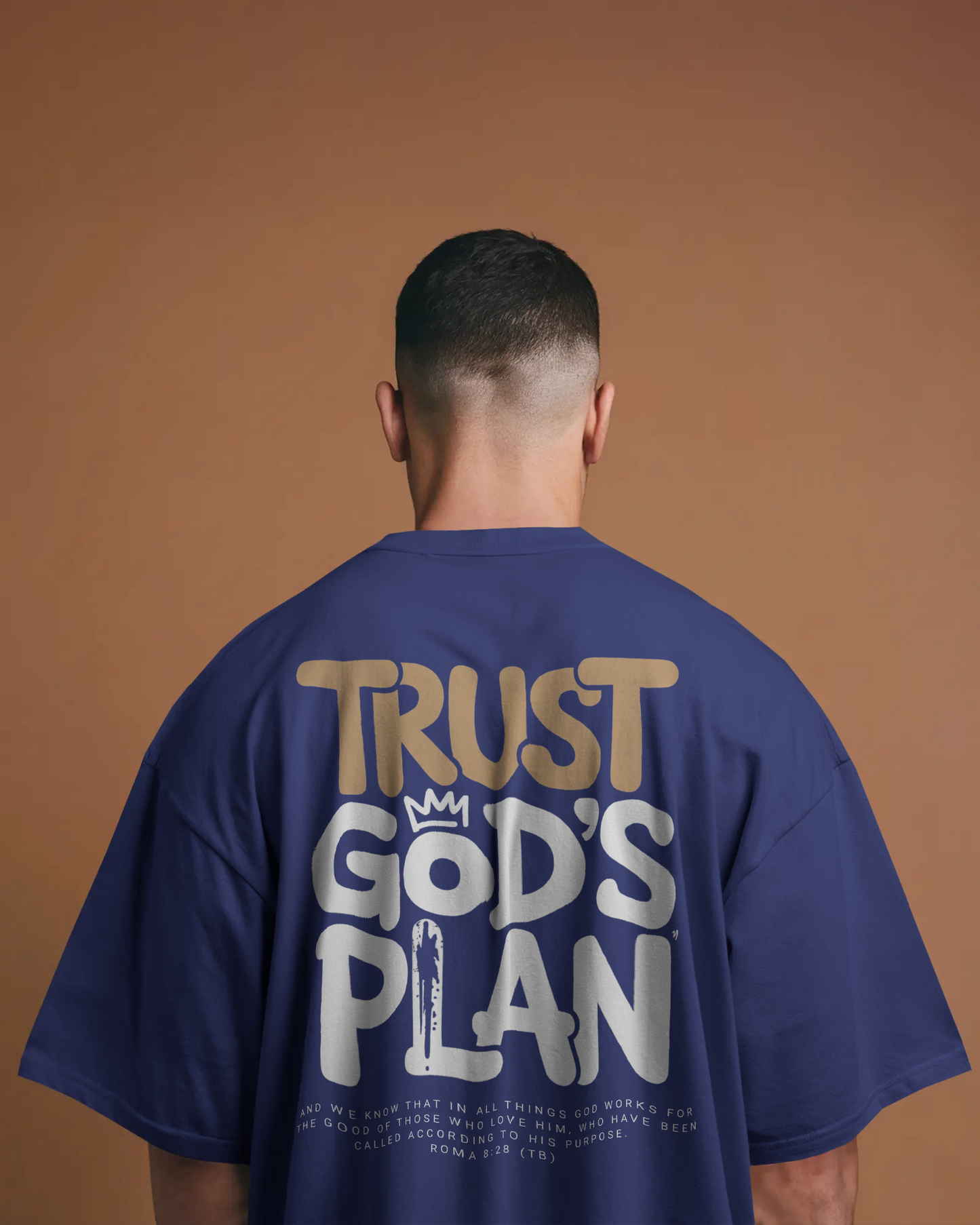 Blexee Mens Trust Gods Plan Oversized T-Shirt