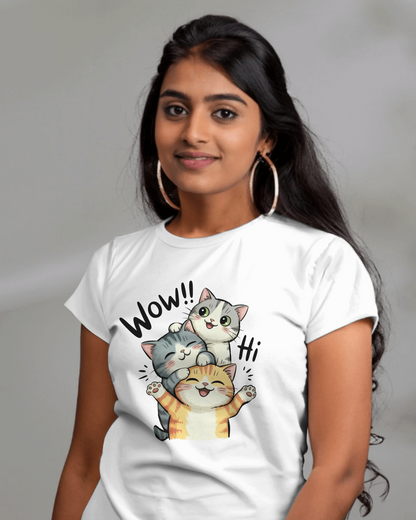 Blexee Women’s Three Cats T-shirt