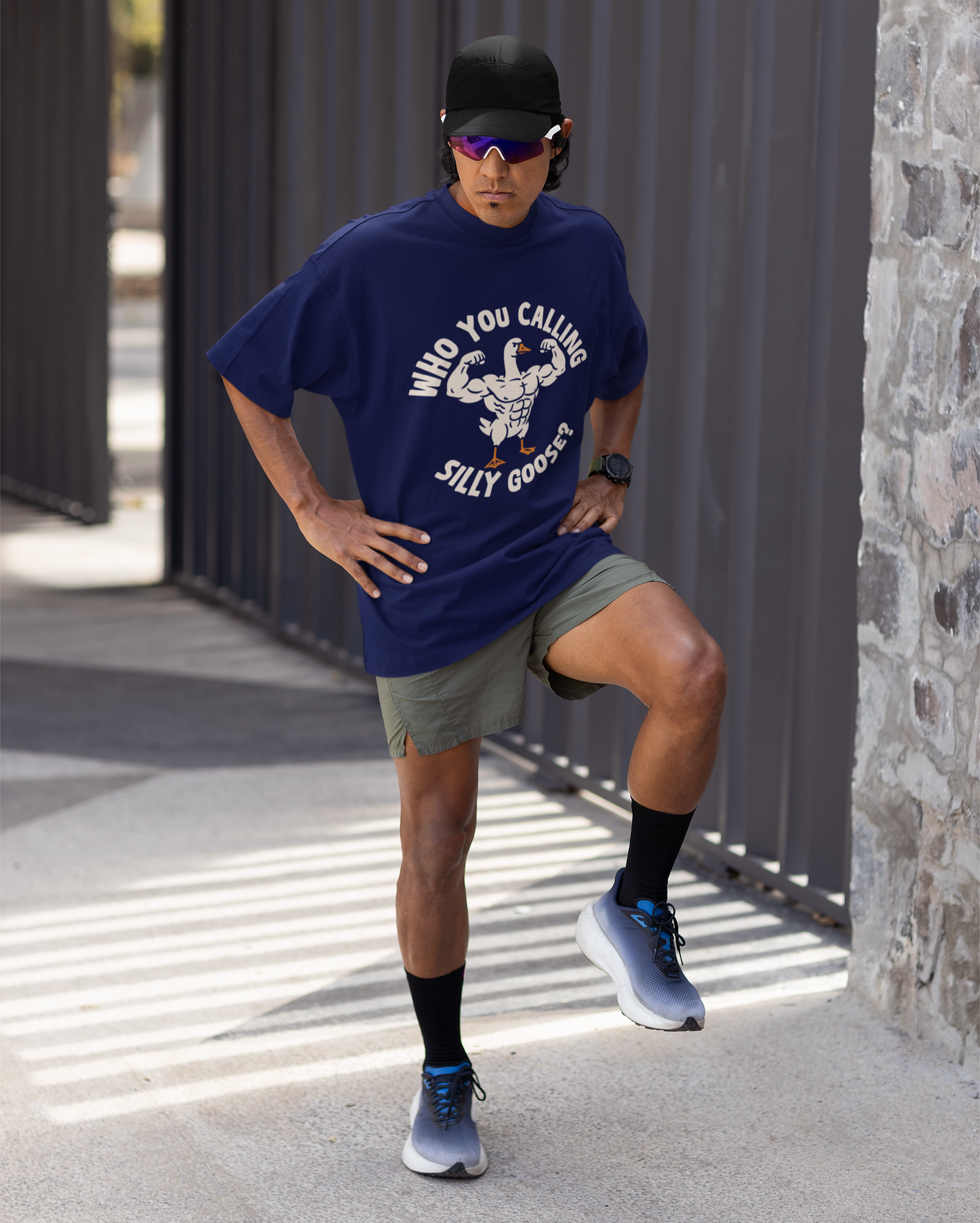 Blexee Men’s Who-You-Calling-Silly-Goose Fitness T-shirt